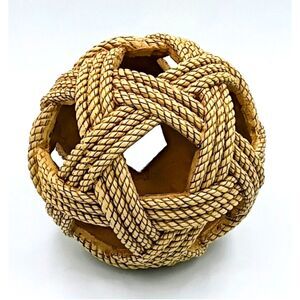 Sailor Monkey Fist Knot Decorative Ball Artifact Faux Rope Nautical Decor